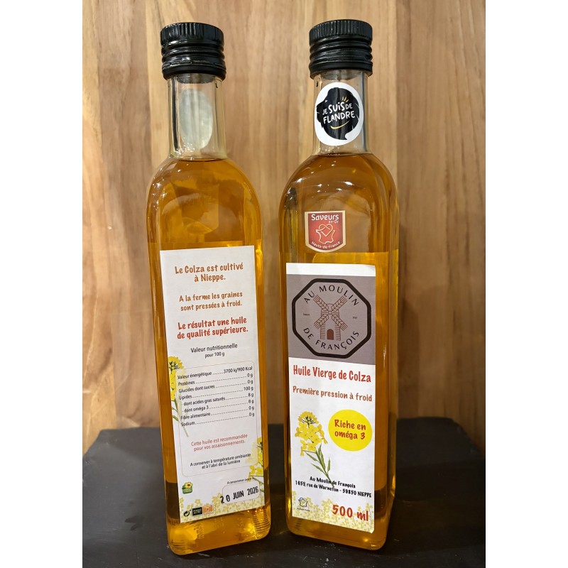 HUILE VIERGE  DE COLZA 500ml