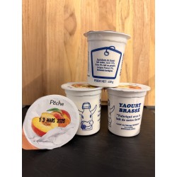 Yaourt Brassé  PÊCHE ( lot de 4 )