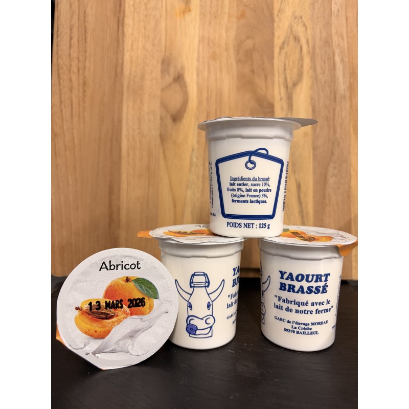 Yaourt Brassé  ABRICOT ( lot de 4 )