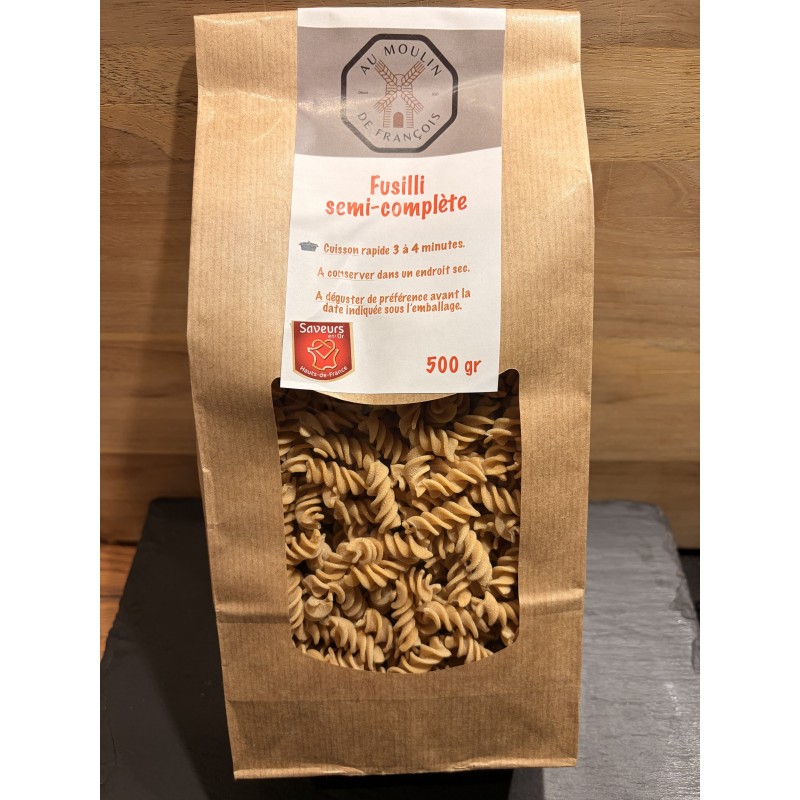pâtes semi complète FUSILLI en 500gr